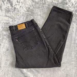 Vintage Levi's 545 Loose Fit Straight Jeans Men's Size 46x30 Black ORANGE TAB